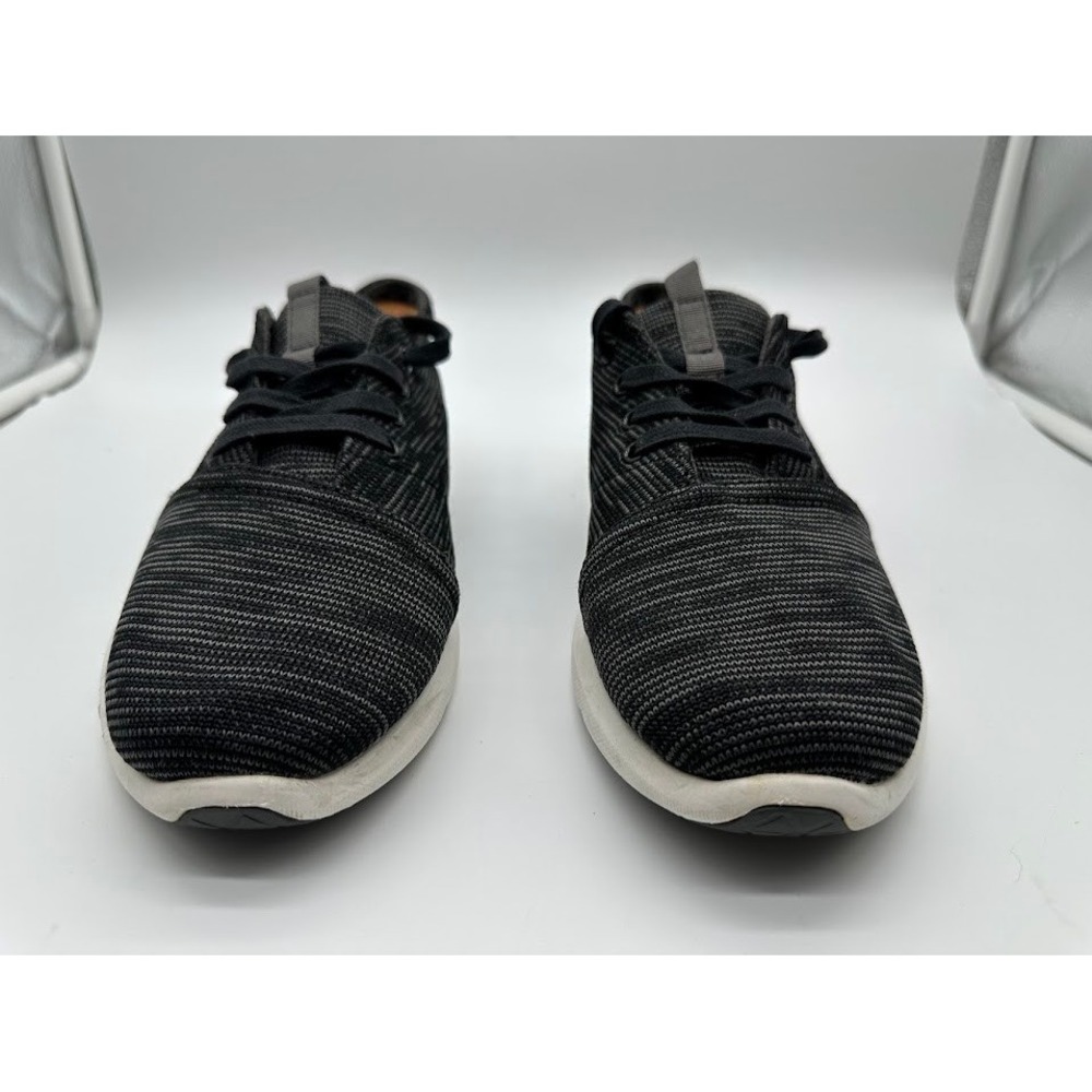 TOMS Del Rey Mens Black Grey Knit Lace Up Sneakers Size 9 10010893